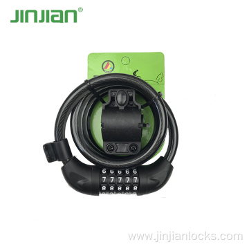 5 digit combination cable lock for bicycle